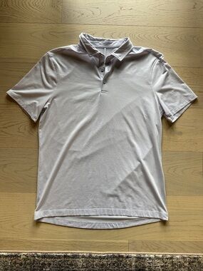 Men's Light Gray Polo Shirt - short sleeve